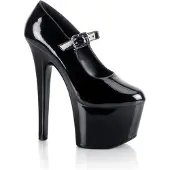 Pleaser USA - y Lack Plateau Pumps SKY-387 schwarz lack Gr. 40