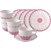 Villeroy & Boch Fleur Couleur Cappuccinotassen mit Untertassen