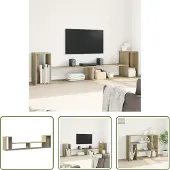 The Living Store TV-Schränke 2 Stk. Sonoma-Eiche 100x30x50 cm Holzwerkstoff