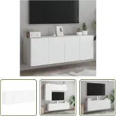 The Living Store TV-Wandschränke 2 Stk. Weiß 60x30x41 cm