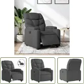 The Living Store Relaxsessel Elektrisch Dunkelgrau Stoff