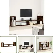 The Living Store TV-Schränke 2 Stk. Räuchereiche 100x30x50 cm Holzwerkstoff