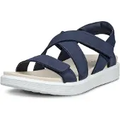 Ecco Sandale Soft (Premium-Leder) marineblau Damen