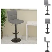 vidaXL Barhocker Hellgrau Stoff - Barhocker
