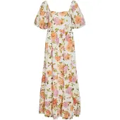 Vila Viflola Kurzärmeliges Maxikleid