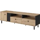 Furniture24 Fernsehschrank Madis Lowboard 165 cm Untreschrank Artisan Eiche