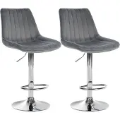 BellaFurn 2er-Set Barhocker aus Samt – Samthocker – ultimativer Sitzkomfort