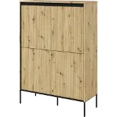 Yourhouse24 Kommode TREND TR-03 mit dekorative Fräsungen und Soft-Close-Funktion Eiche Artisan