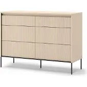 Yourhouse24 Kommode 6s TREND Schlafzimmer TS-06 mit Beleuchtung – sandbeige