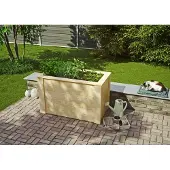 Finnia Gartenwelt Hochbeet aus Fichtenholz 115x65x70 cm, inklusive Folienauskleidung, ohne Boden