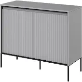 Yourhouse24 Kommode TREND TR-02 mit dekorative Fräsungen und Soft-Close-Funktion Grau