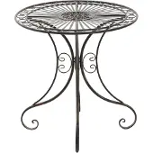 BellaFurn Eleganter Gartentisch – Nostalgisches Design – Stabil und kompakt – Eisen, patinierte Oberfläche