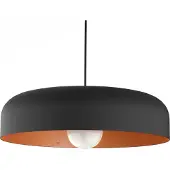 Lumicom Pendelleuchte Blatt mit zylindrischem Lampenschirm 40 cm breit 12 cm hoch