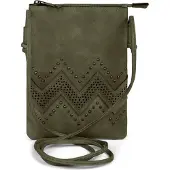 StyleBREAKER Mini Bag "Mini Umhängetasche ZickZack Cutout Nieten"