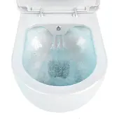 Aloni Wand Hänge WC Spülrandlos Toilette Bidet Taharet Rimless Taharet WC + Deckel