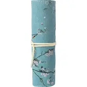 Gistuch Federmäppchen, antik-Stil, faltbar, großes Fassungsvermögen, Blumen-Druck, für Stifte & Accessoires
