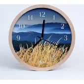 Tulup Holzuhr 20fi cm wanduhr - Berggraslandschaft