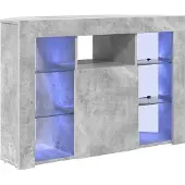 Syfax Eck-LED-TV-Schrank 100x40x68cm Beton Grau Holzwerkstoff