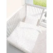 Dobnig Baby Bettwäsche natur mit Sternen 100x135 + 40x60 cm