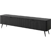 Yourhouse24 TV-Schrank TV-Lowboard 200 cm LANTE 2D beige/gold, schwarz