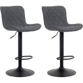 BellaFurn 2-teiliges Set moderner Barhocker – Designer-Barhocker – 360° drehbar und ergonomischer Komfort