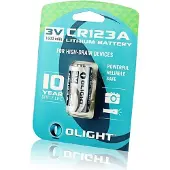 Olight CR123A 3V Einweg Lithiumbatterie max. 1600mAh, nicht wiederaufladbar