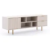 EURO-MEBLE NUBIA - RTV,TV-Schrank Lowboard (Creme)