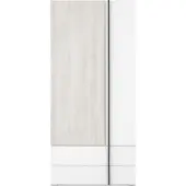 Masseno Drehtürenschrank BERGAMO 90/195/50cm 2-türig Eichefarben