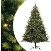 Syfax Künstlicher Klapp-Weihnachtsbaum mit 300 LEDs Grün 210 cm