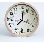 Tulup Holzuhr 30fi cm wanduhr - Blumen-Kunst-Blumen
