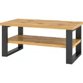 Masseno Couchtisch HALENZA 110 cm Kaffetisch für Wohnzimmer Sofatisch Wohnzimmertisch Eiche Wotan