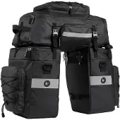 Merkloos Fietstas – Gepäckträger-Tasche – 3-in-1 – Wasserdicht – Polyester – Mit Regenhaube