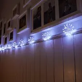 Northpoint 200 LED Lichterkette Weihnachten Sparkling 180cm Pusteblume Innenbereich Kaltweiß