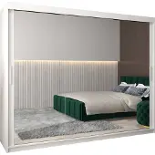 MEBLE KRYSPOL Kleiderschrank, Schiebetürenschrank Schlafzimmer, Schrank mit Spiegel TOKYO 3 250 cm