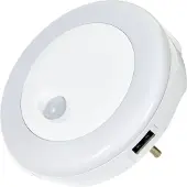 Northpoint LED Nachtlicht für die Steckdose Bewegungsmelder 2x seitlicher USB Ladeanschluss