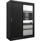 MEBLE KRYSPOL Kleiderschrank, Schiebetürenschrank Schlafzimmer, Schrank mit Spiegel ROMA 1 150 cm
