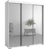 Mzm24 Schiebetürenschrank mit Spiegel Como 3D3L 180 Weiß