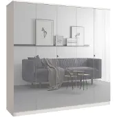 Mzm24 Drehtürenschrank mit Spiegel Monza 5D 200 Kaschmir
