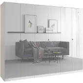 Mzm24 Drehtürenschrank mit Spiegel Monza 6D 240 Kaschmir