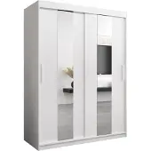 MEBLE KRYSPOL Kleiderschrank, Schiebetürenschrank Schlafzimmer, Schrank mit Spiegel POLE 150 cm