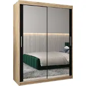MEBLE KRYSPOL Kleiderschrank, Schiebetürenschrank Schlafzimmer, Schrank mit Spiegel TOKYO 3 150 cm