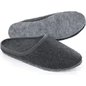 HEYO Filz Pantoletten Warme Leichte Pantoffeln Hausschuhe für Damen Herren Filzpantoffeln 46