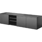 PAWS MÖBEL Graphit, Anthrazit wandmontierter RTV-Schrank, 150x38x37, TV-Schrank, modern matt
