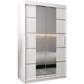 MEBLE KRYSPOL Kleiderschrank, Schiebetürenschrank Schlafzimmer, Schrank mit Spiegel VERONA 4 120 cm