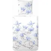 Hahn Textilien Hahn Satin Bettwäsche 135x200 cm + 80x80 cm Weiss 100% Baumwolle