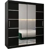 MEBLE KRYSPOL Kleiderschrank, Schiebetürenschrank Schlafzimmer, Schrank mit Spiegel VERONA 4 180 cm