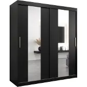 MEBLE KRYSPOL Kleiderschrank, Schiebetürenschrank Schlafzimmer, Schrank mit Spiegel POLE 180 cm