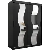 MEBLE KRYSPOL Kleiderschrank, Schiebetürenschrank Schlafzimmer, Schrank mit Spiegel SEWILLA 150 cm