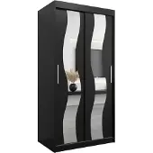 MEBLE KRYSPOL Kleiderschrank, Schiebetürenschrank Schlafzimmer, Schrank mit Spiegel SEWILLA 100 cm