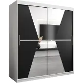 MEBLE KRYSPOL Kleiderschrank, Schiebetürenschrank Schlafzimmer, Schrank mit Spiegel MAROKO 180 cm